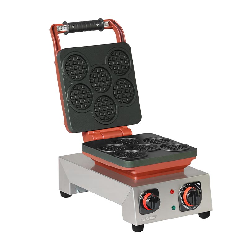 Omake Z5f Zamanlayicili Elektrikli Yuvarlak Mini Belcika Tekli WFL-21 Waffle Makinesi E12