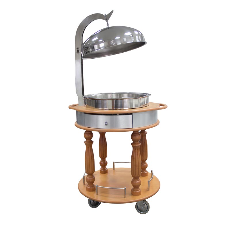 Oztiryakiler Chafing Dish Servis 90 Arabasi Cm Ahsap