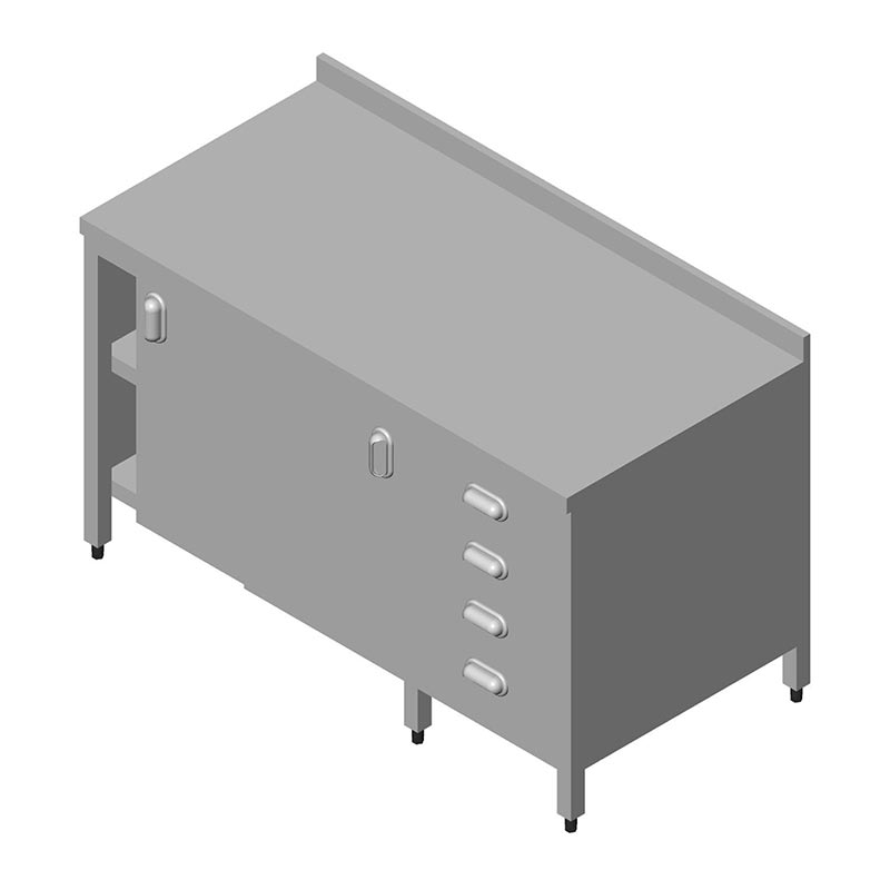 Oztiryakiler Ara Rafli Cekmeceli Calisma 120x70 Tezgahi Cm Dolapli