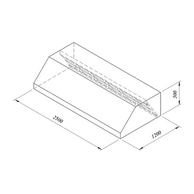 Oztiryakiler Tipi Filtreli 250x120 Davlumbaz Cm Duvar