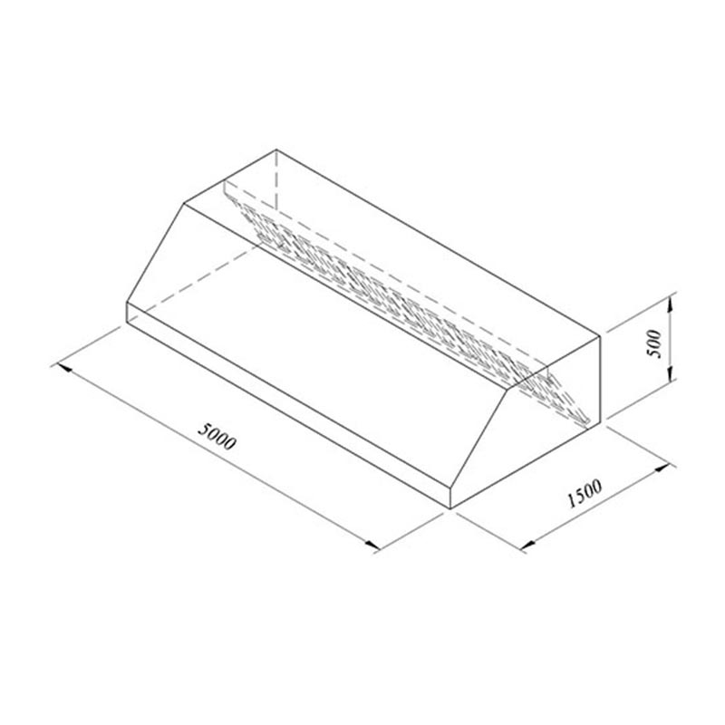 Oztiryakiler Duvar Tipi 500x150 Filtreli Davlumbaz Cm