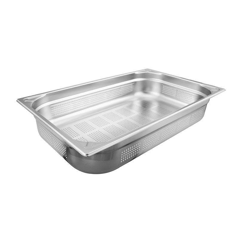 Öztiryakiler GN 1/1-65 mm Köşe Desenli Delikli Gastronorm Küvet — Öztiryakiler