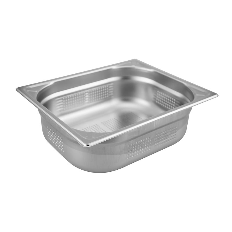 Öztiryakiler GN 1/2-65 mm Köşe Desenli Delikli Gastronorm Küvet — Öztiryakiler