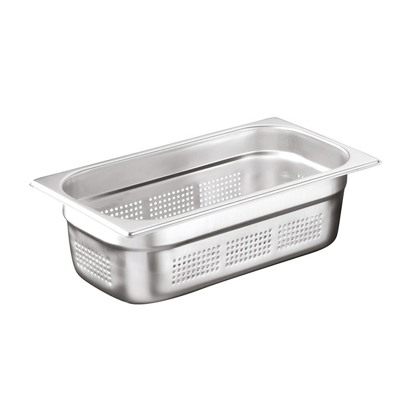 Öztiryakiler GN 1/3-200 mm Köşe Desenli Delikli Gastronorm Küvet — Öztiryakiler
