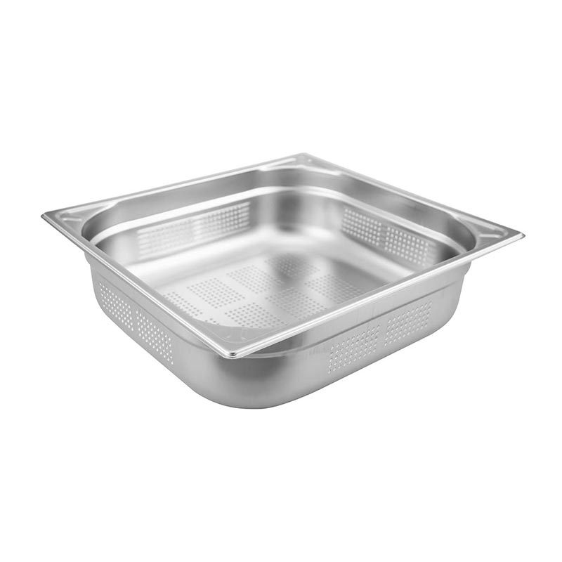 Öztiryakiler GN 2/3-100 mm Köşe Desenli Delikli Gastronorm Küvet — Öztiryakiler