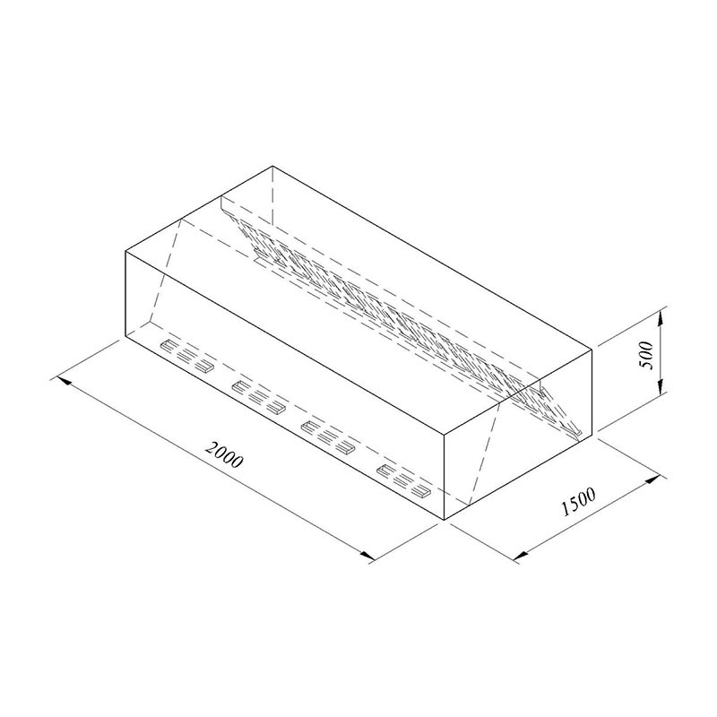 Oztiryakiler Tip Cift Cidarli 200x150 Davlumbaz Cm Kutu