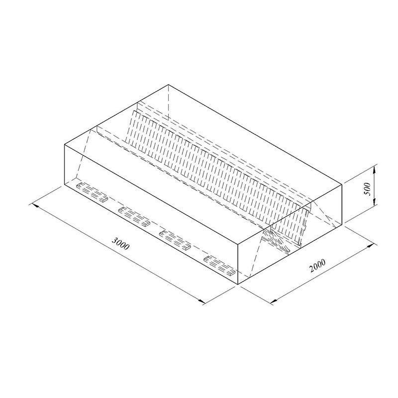 Oztiryakiler Filtreli Cift Cidar Davlumbaz 300x200 Cm Kutu Tip