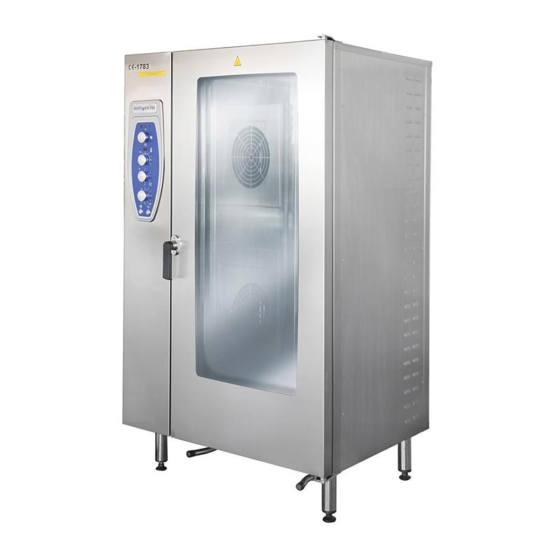 Oztiryakiler Kit Arabali Elektrikli Fırın 20 Adet GN-2 1 Tepsi OKFE-202 Kapasiteli Konveksiyonlu Kizakli