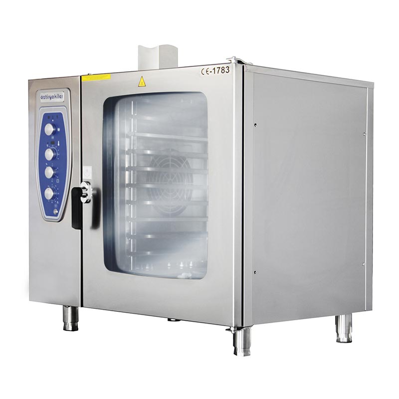 Oztiryakiler Konveksiyonlu Kizakli Fırın 10 Adet GN-1 1 OKFG-101 Tepsi Kapasiteli Gazli