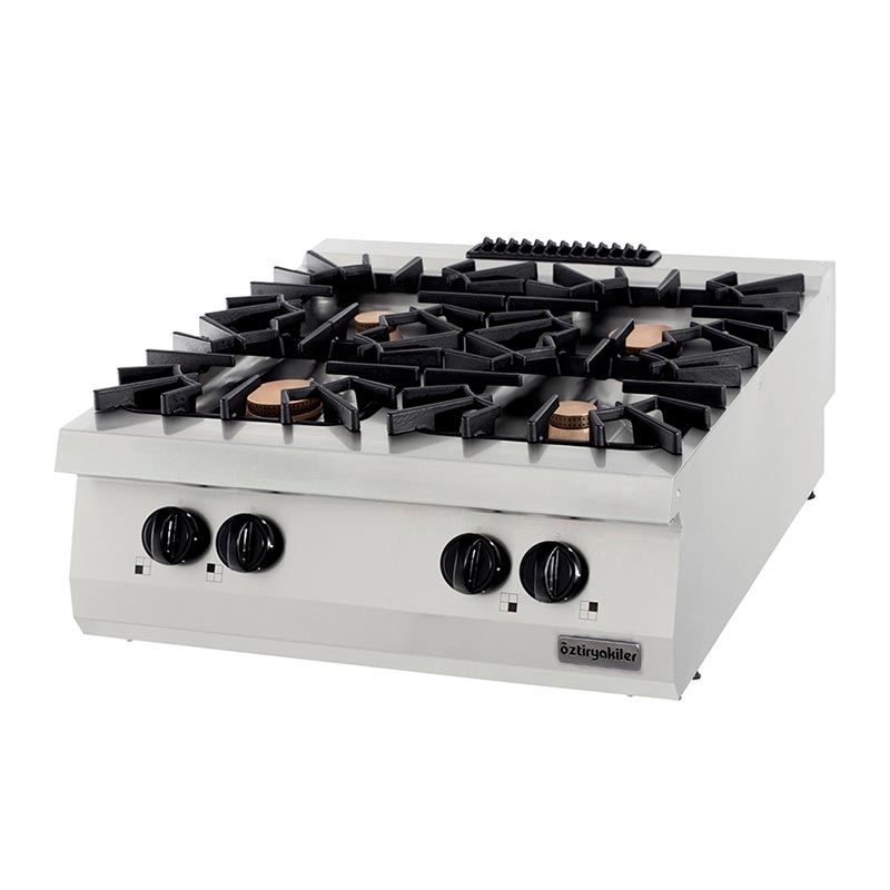 Öztiryakiler OSOG 8090 Set Üstü Dörtlü Ocak, 80x90x30 cm, Gazlı — Öztiryakiler
