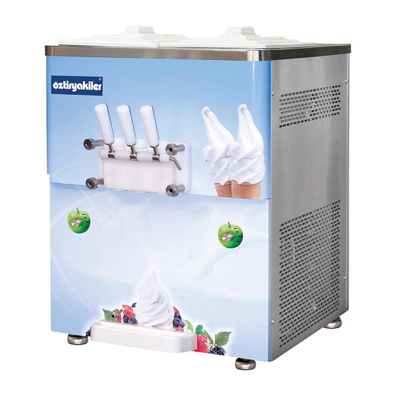 Öztiryakiler Set Üstü 3 Kollu Pompalı Dondurma Makinesi, 2x10 L — Öztiryakiler