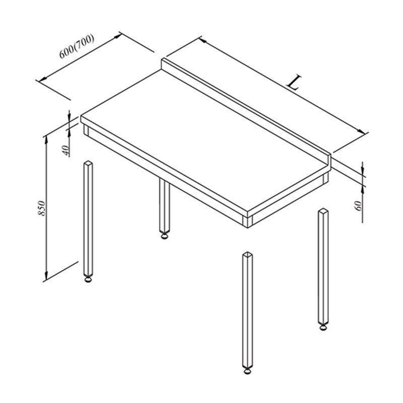Oztiryakiler Demonte Calisma 60x60 Tezgahi Cm Sirtli