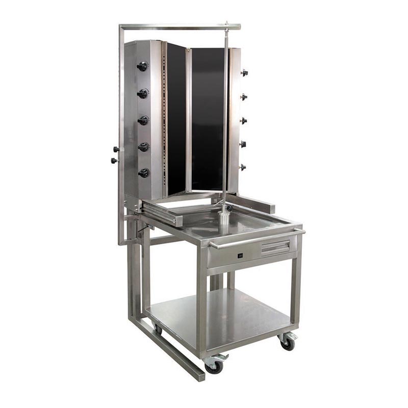 Oztiryakiler Arabali Camli Doner Ocagi 10 V Radyanli Gazli Tipi