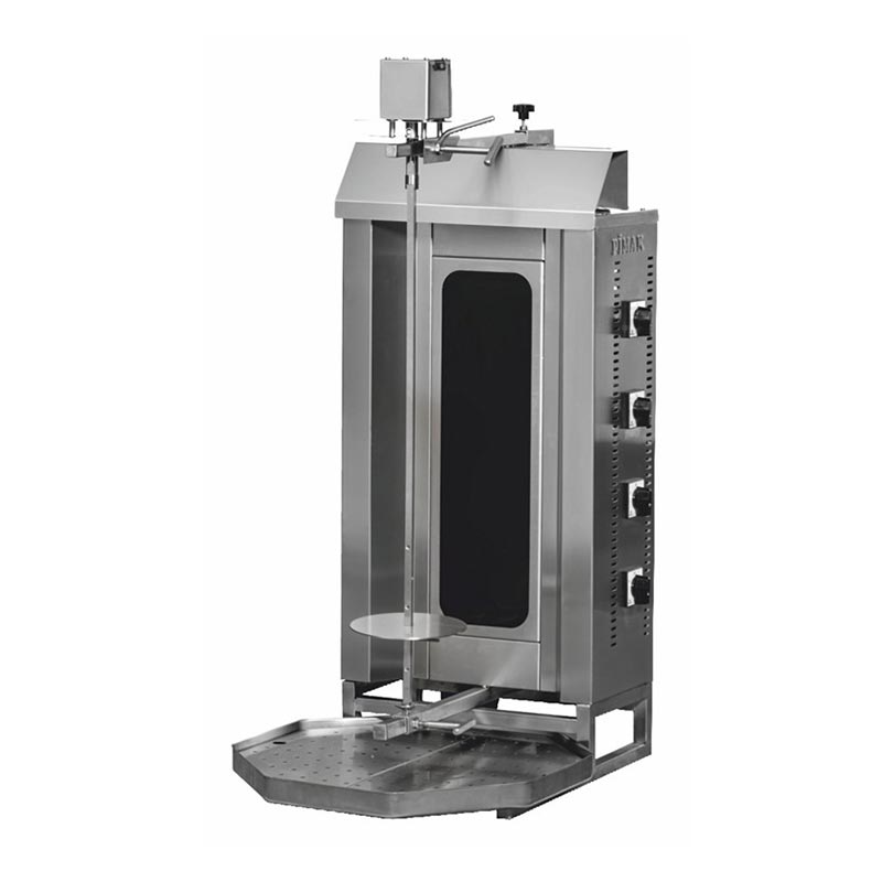 Pimak Alttan Motorlu Camli Doner 4 Makinesi Radyanli Elektrikli