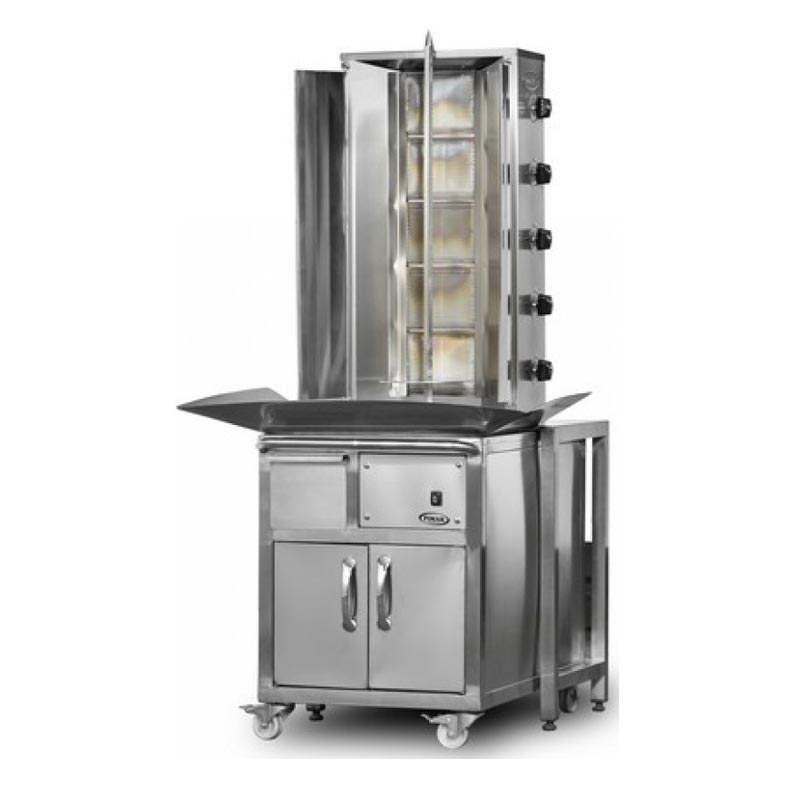 Pimak Arabali Doner Makinesi 4 Radyanli Lpg Li