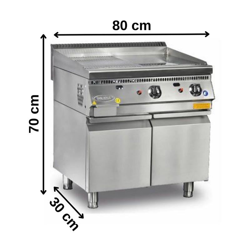 Pimak Düz Pleyt Izgara, 80 cm, Doğalgazlı — Pimak — Görsel 2