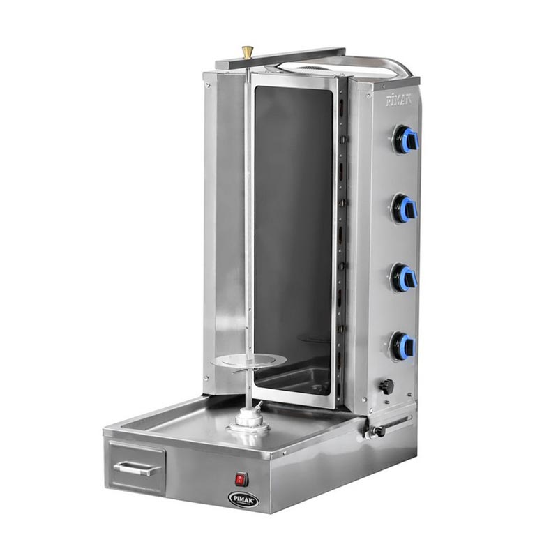 Pimak Camli Doner Elektrikli Makinesi 3 Radyanli Ustten Motorlu