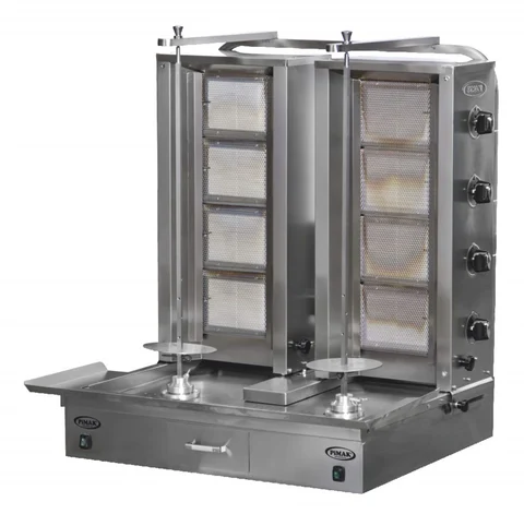 Pimak 2x4 8 li Döner Ocağı Alttan Motorlu Gazlı LPG Ce Belgeli 85x90x110 cm DO1/M77-4+4 — Pimak