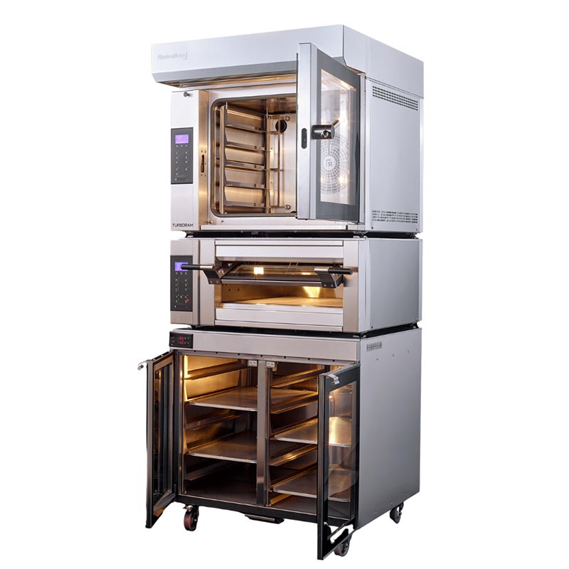 Ramalhos Turbo Touch Mayalandirma Kabinli Davlumbazli Ve Temizleme Kitli 60x40 CM-5 Tepsili Konveksiyonel Ve Tas Tabanli Pizza Fırıni