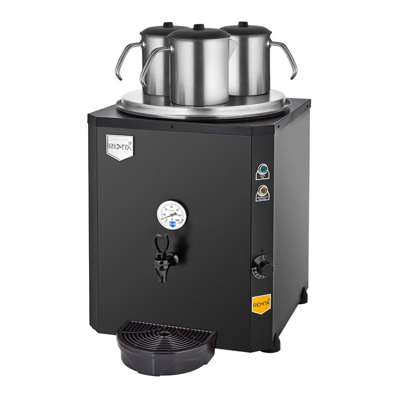 Remta Jumbo Samandirali Cay Makinesi 3 Demlikli 40 De10s L Elektrikli Siyah