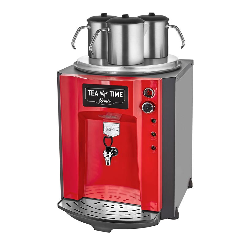 Remta Jumbo Samandirali Elektrikli Cay Makinesi 3 Demlikli 40 De10sp L Kirmizi Premium