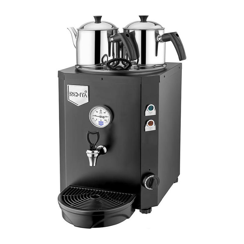 Remta Samandirali Cay Makinesi 2 Demlikli 13 L De12s Jumbo Elektrikli Siyah