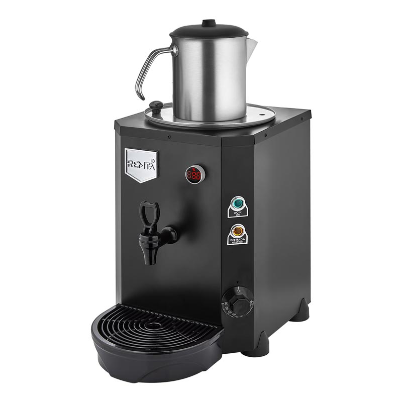 Remta Jumbo Cay Siyah Elektrikli Makinesi Tek DE-14 Demlikli 9 L