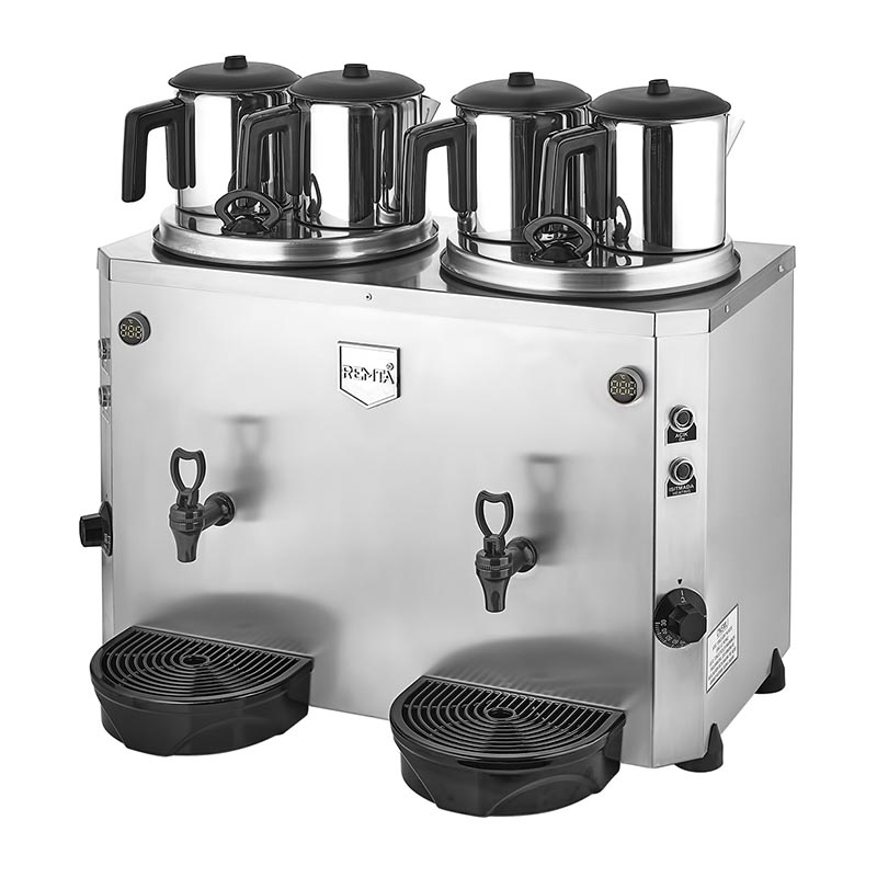 Remta DE17 Jumbo Çay Makinesi, 4 Demlikli, 17+17 L, Elektrikli — Remta
