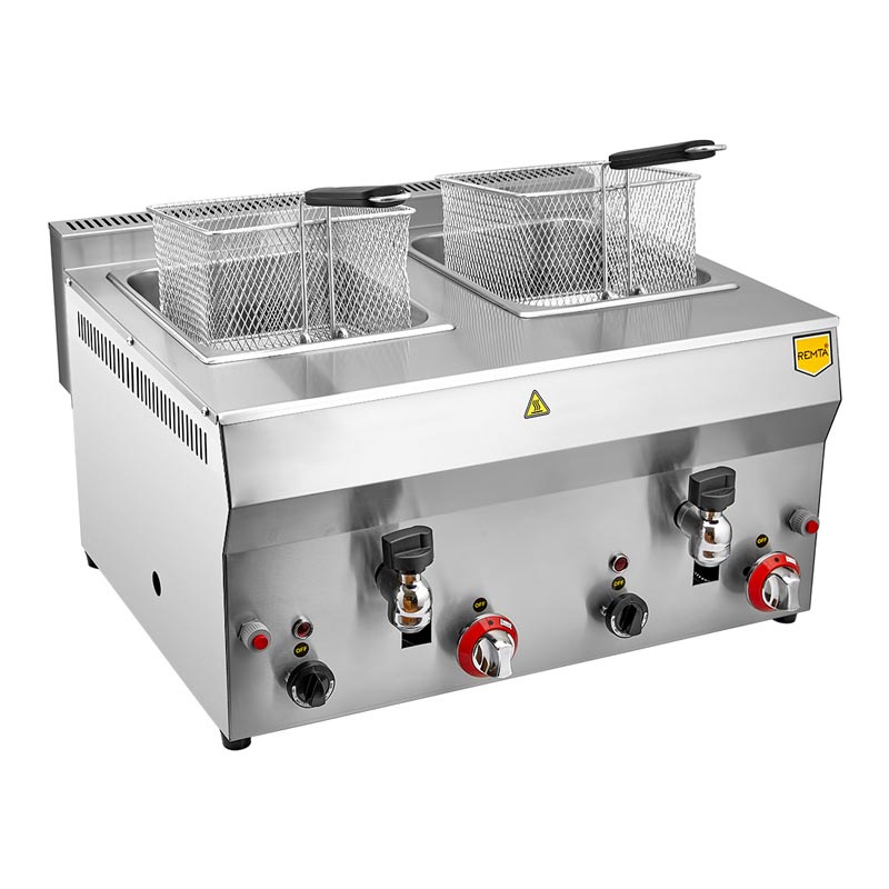 Remta R113CE Musluklu Fritöz, 8+8 L, LPG — Remta