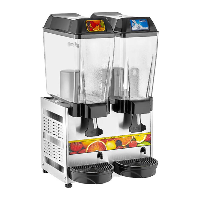 Remta Ve Ayran Sogutucu 2 Hazneli Serbet Ayran Sogutucu 20 20 L ST-13 Metalik Gumus Serbet