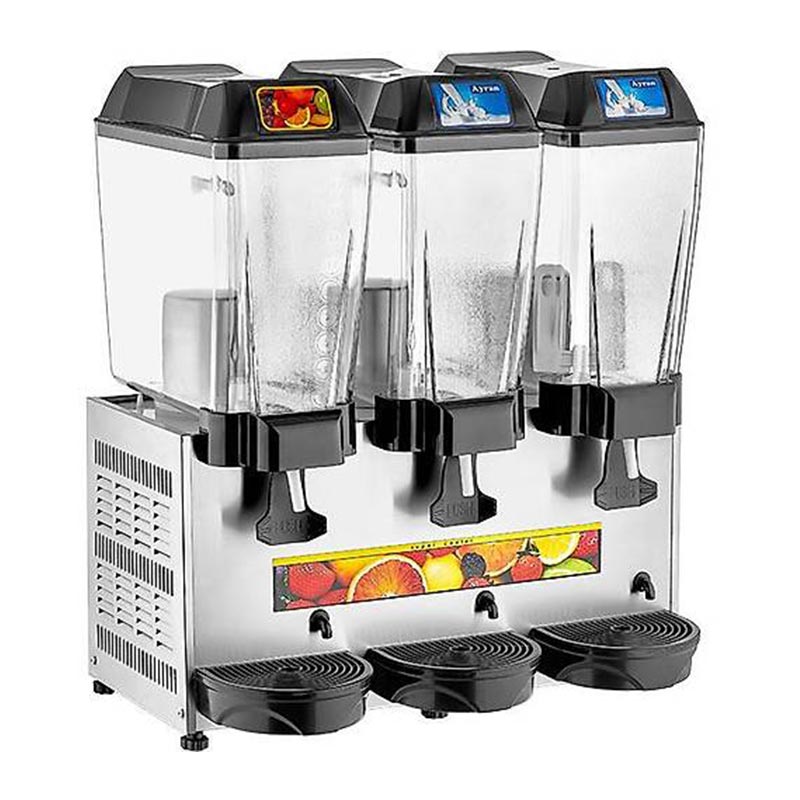 Remta 3 Hazneli Serbet Ayran Ayran 20 20 20 L Metalik ST-19 Serbet Sogutucu Gri