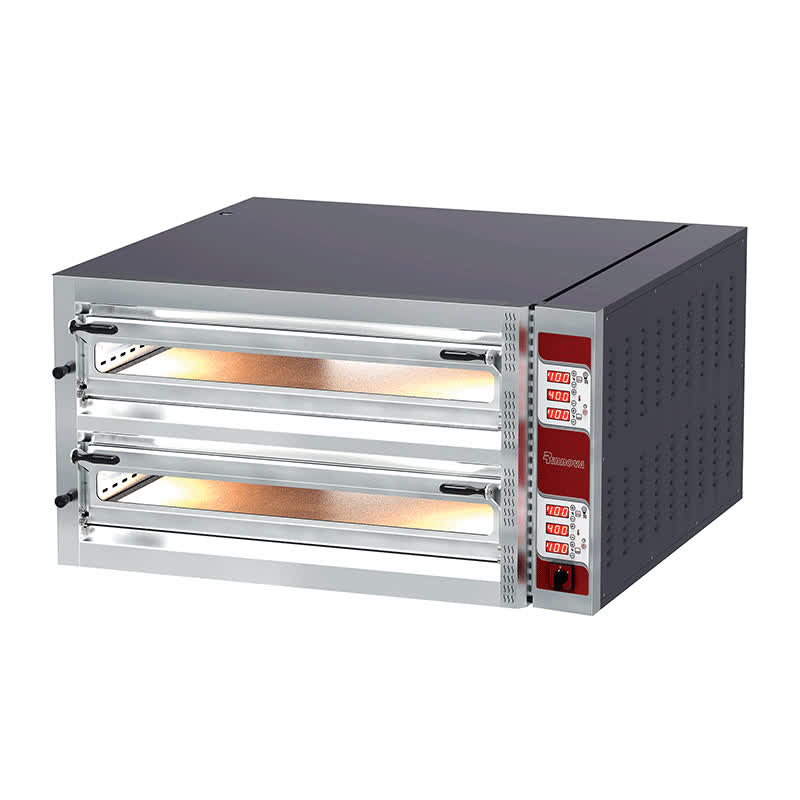 Rinnova X 9 Elektrikli 9 Pizza Kapasiteli Elektronik Kontrollu Cift Katli 35 Pizza Fırıni Cm