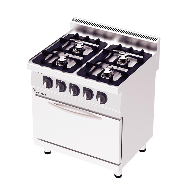 Rinnova 700 Seri Fanlı 4 Ocaklı Kuzine, 80x70x90 cm, Gazlı+Elektrikli — Rinnova