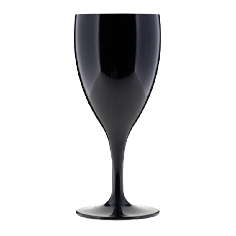 Rubikap Premium Şarap Bardağı, 320 ml, Siyah — Rubikap