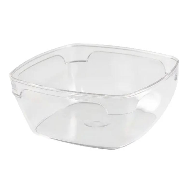 Rubikap Tek Kullanımlık Kristal Kare Kase, 300 ml, Şeffaf — Rubikap