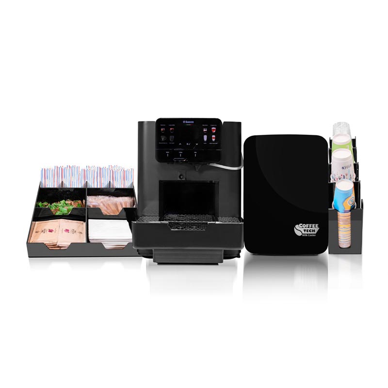 Saeco Area Otc Lavazza Blue Uyumlu Kapsul Kahve Makinesi Coffee Tech Sut Sogutucu Bardaklik Standi Pecete Ve Karistirici Standi