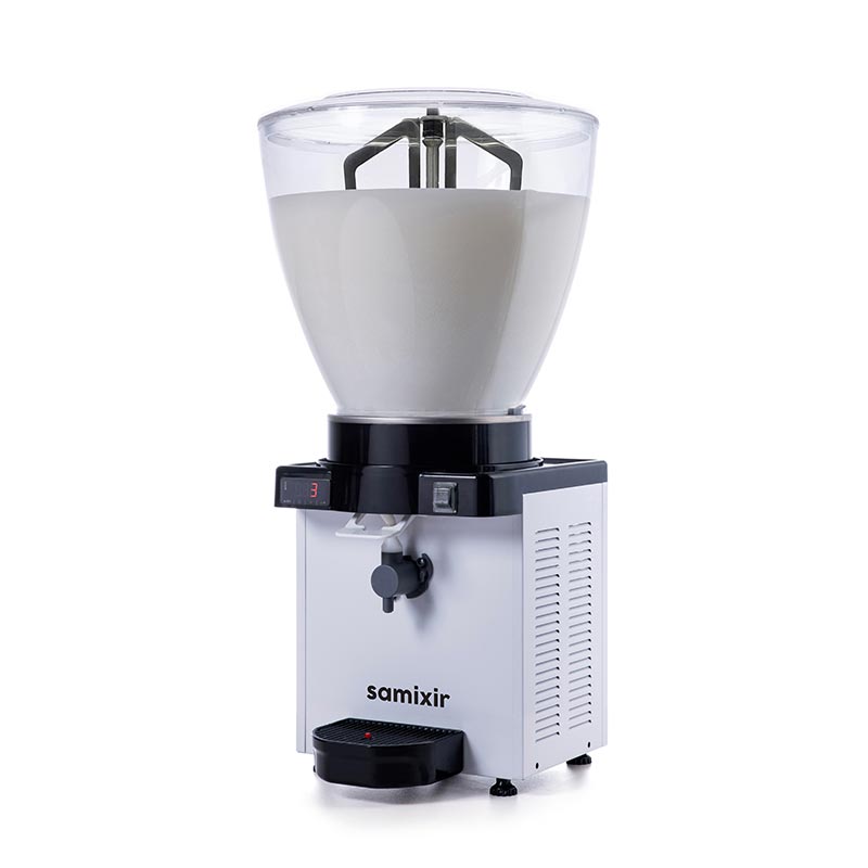 Samixir Kopuklu Ayran Dispenseri 40 L KAM-40 Panaromik Dijital Beyaz