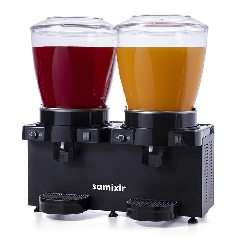 Samixir Panaromik Analog Twin Soguk ıcecek Dispenseri 22 22 L MM-44 Karistiricili Ab Siyah