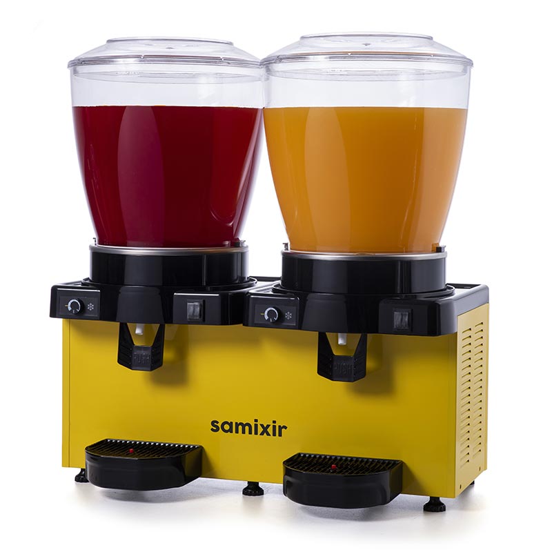 Samixir Panaromik Analog Twin Soguk ıcecek Dispenseri 22 22 L MM-44 Karistiricili Sari Ay