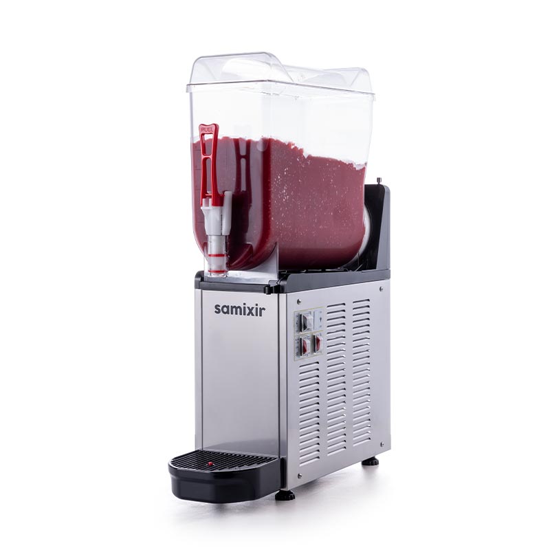 Samixir SLUSH12 Mono Ice Slush Granita Milkshake ve Soğuk Meyve Suyu Dispenseri, 12 L, Inox — Samixir