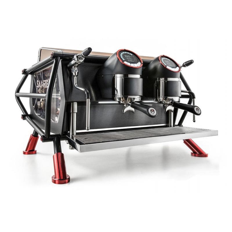 Sanremo Multiboiler Tam Espresso Kahve Makinesi Gruplu Kirmizi Racer 2 Naked Otomatik Siyah