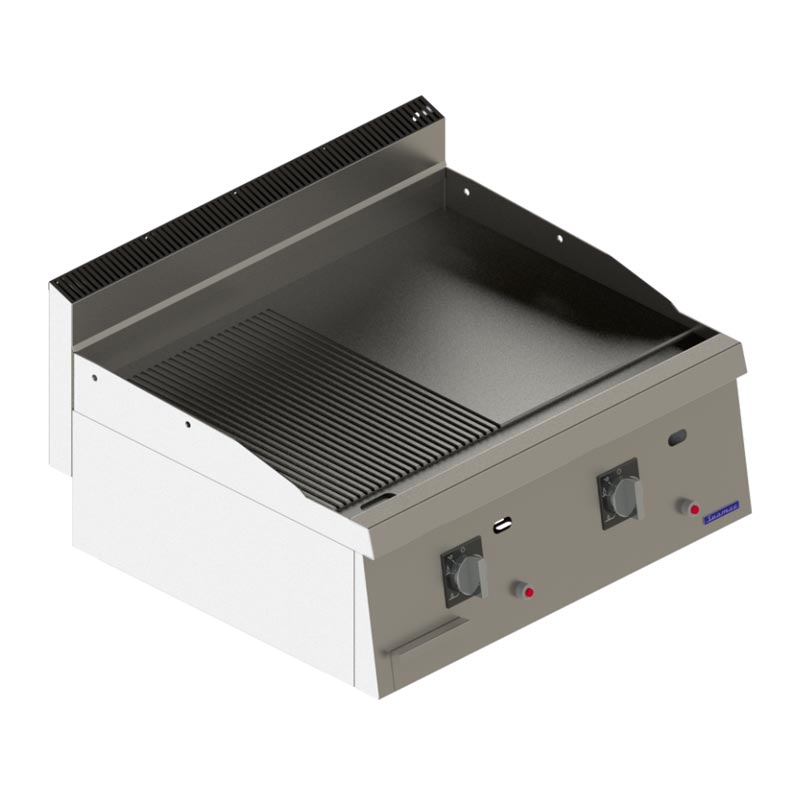 Seamac 700 Seri SGI870YNK Yarı Nervürlü Krom Izgara, 80x70x30 cm, Doğalgazlı — Seamac