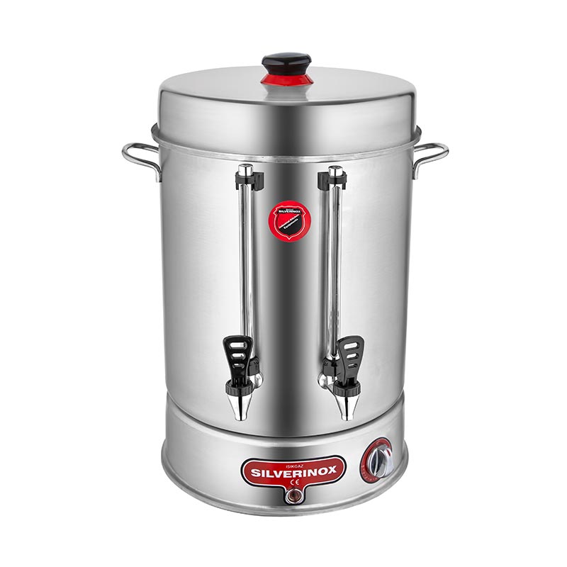 Silverinox Cay Makinesi Metal Basmali Musluklu 60 Bardak 1904 Kapasiteli 7 L