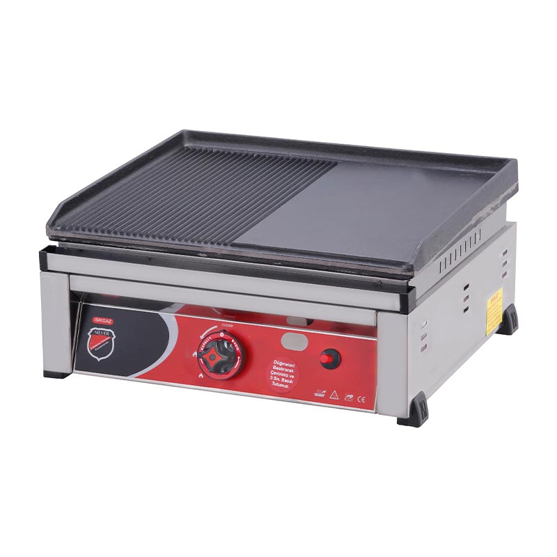 SilverInox 2601-2 Yarı Oluklu Döküm Izgara, 50 cm, LPG'li — SilverInox