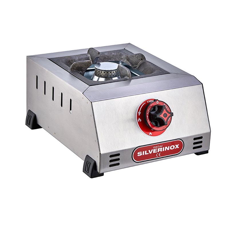 SilverInox 2904 Tek Gözlü Set Üstü Mini Ocak, Doğalgazlı — SilverInox