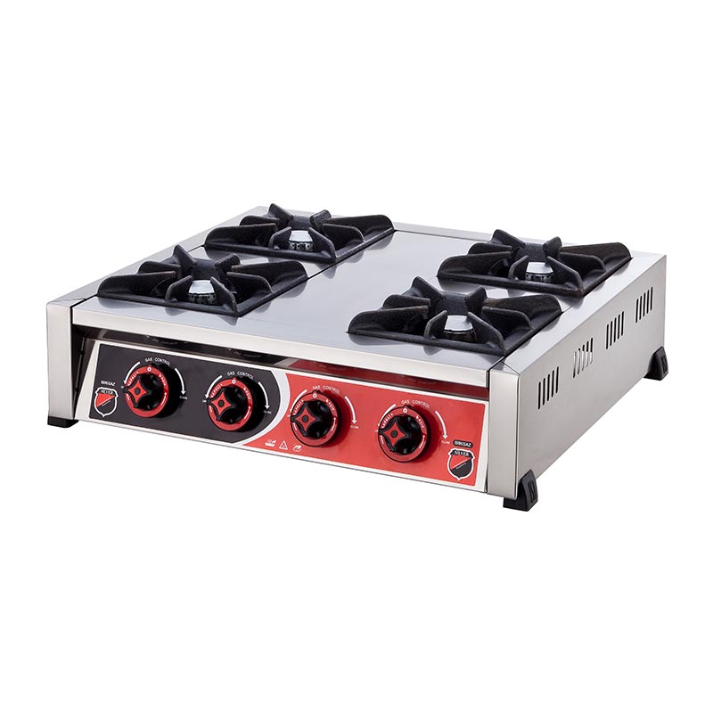SilverInox 2907 4 Gözlü Set Üstü Mini Ocak, Doğalgazlı — SilverInox