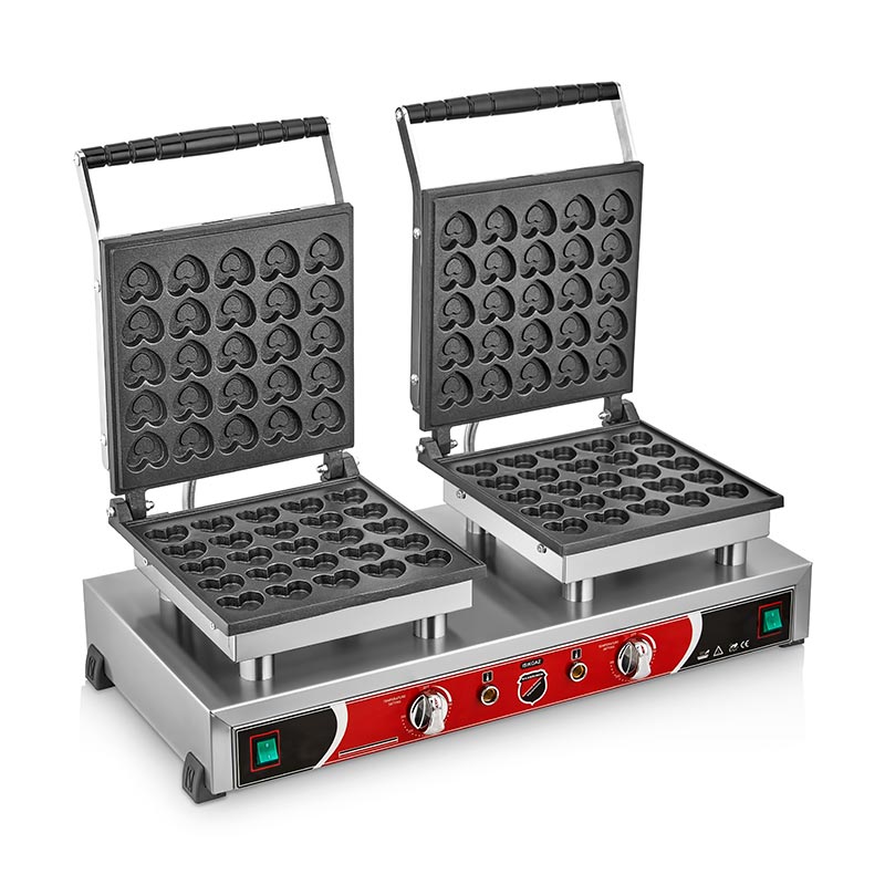 Silverinox Waffle Makinesi Elektrikli Ciftli B22 Kapakli Kalpli Bubble