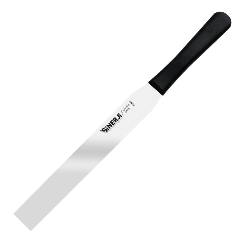 Sinerji Chocolate Plastik Saplı Küt Pasta Paleti, 35 cm, Siyah — Sinerji