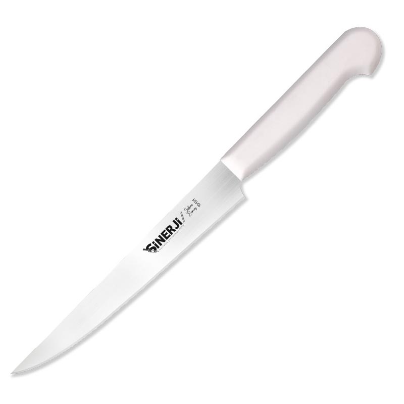 Sinerji Silver Plastik Saplı Büyük Peynir Bıçağı, 18 cm, Beyaz — Sinerji
