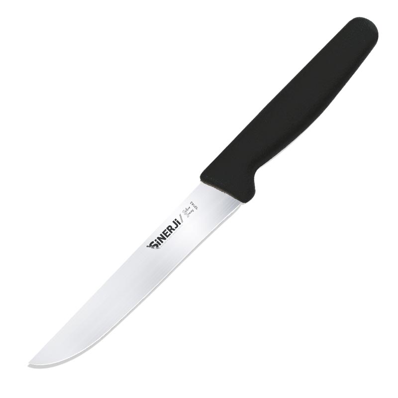 Sinerji Silver Plastik Saplı Mutfak Bıçağı, 16 cm, Siyah — Sinerji